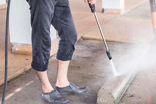 Parking Lot Sign Stencil Painting