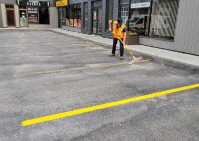 Parking Lot Line Painting Leos Pizza 2