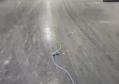 White Parking Lot Line Painting Tricar 4