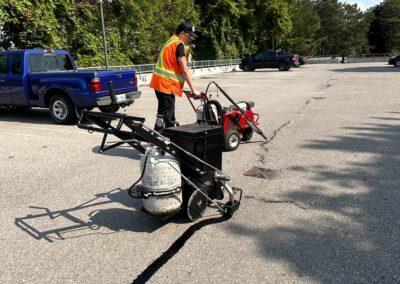 Parking Lot Crack Repair Wilson Blanchard Management Inc. 7