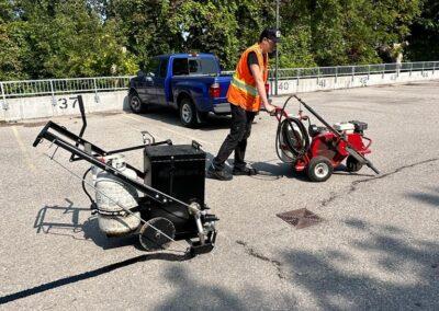 Parking Lot Crack Repair Wilson Blanchard Management Inc. 8